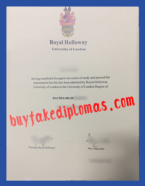 Royal Holloway Diploma, Fake Royal Holloway Diploma