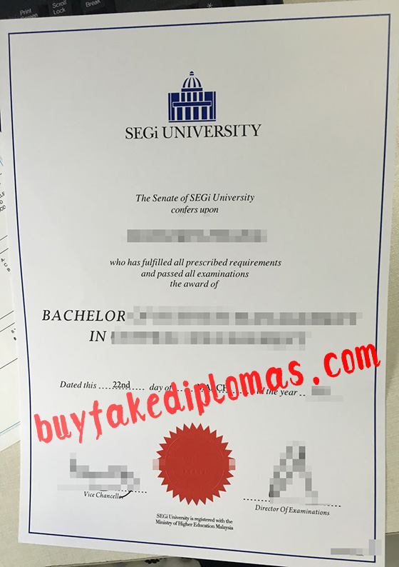 SEGI University Diploma, Buy Fake SEGI University Diploma