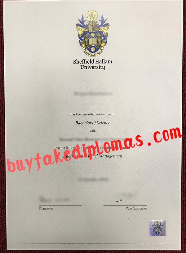 Sheffield Hallam University Diploma, Buy Fake Sheffield Hallam University Diploma