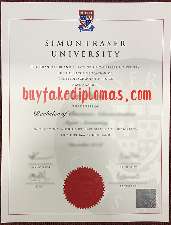 Simon Fraser University Diploma, Buy Fake Simon Fraser University Diploma