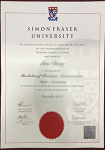 Simon Fraser University Diploma, Buy Fake Simon Fraser University Diploma