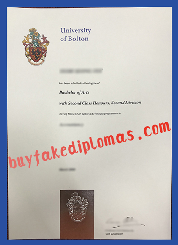 University of Bolton Diploma, Fake University of Bolton Diploma