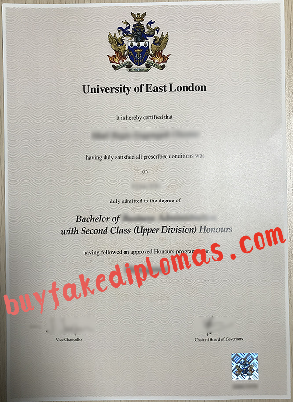 University of East London Diploma, Buy Fake University of East London Diploma