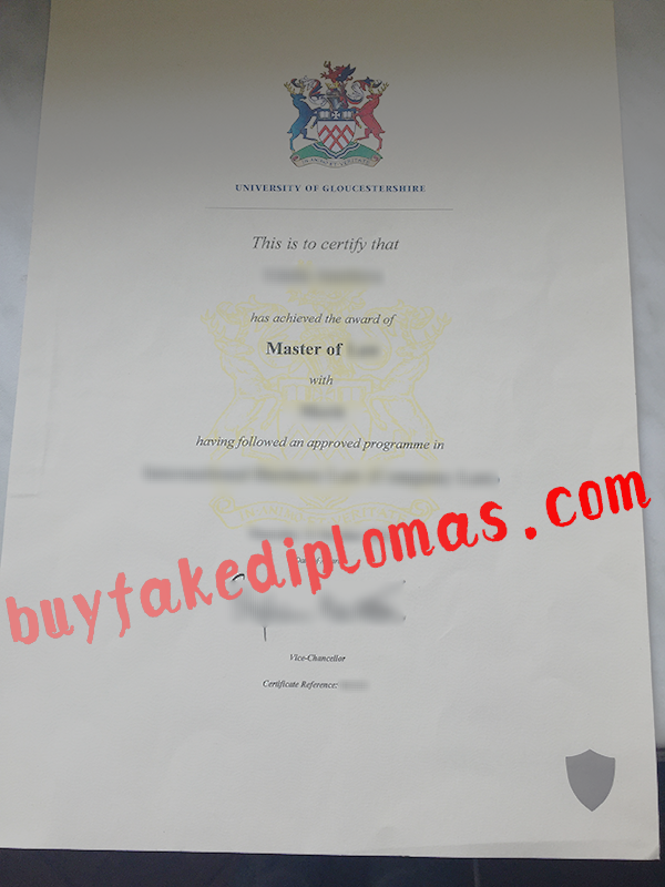 University of Gloucestershire Diploma, Buy Fake University of Gloucestershire Diploma