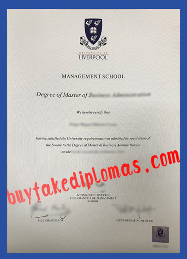 University of Liverpool Diploma, Fake University of Liverpool Diploma