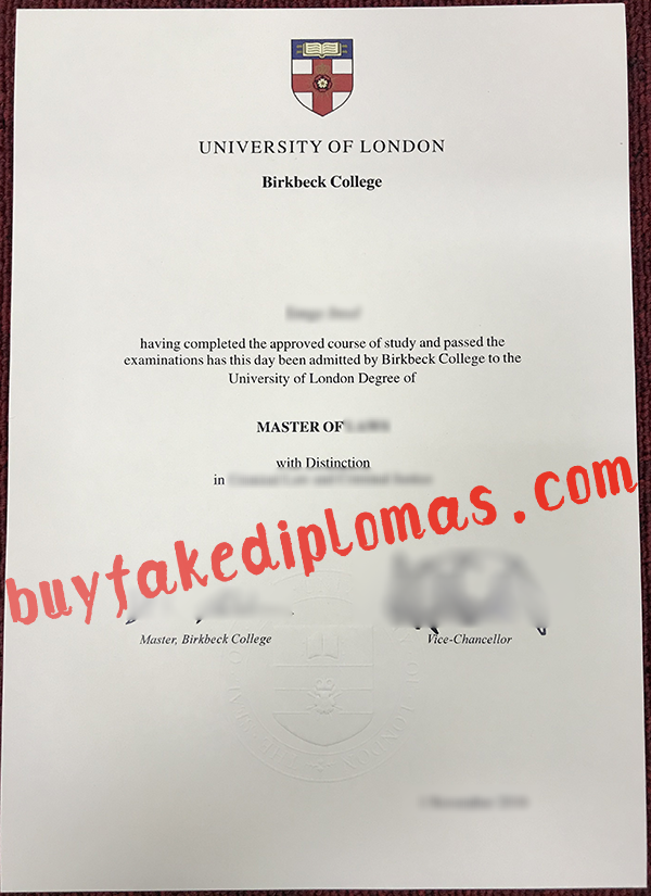 University of London Birbeck College Diploma, Buy Fake University of London Birbeck College Diploma