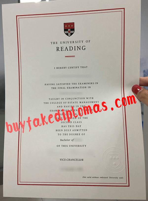 University of Reading Diploma, Buy Fake University of Reading Diploma