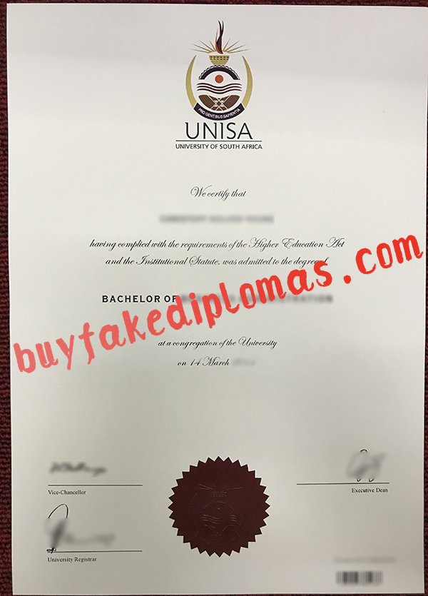 University of South Africa Diploma, Buy Fake University of South Africa Diploma