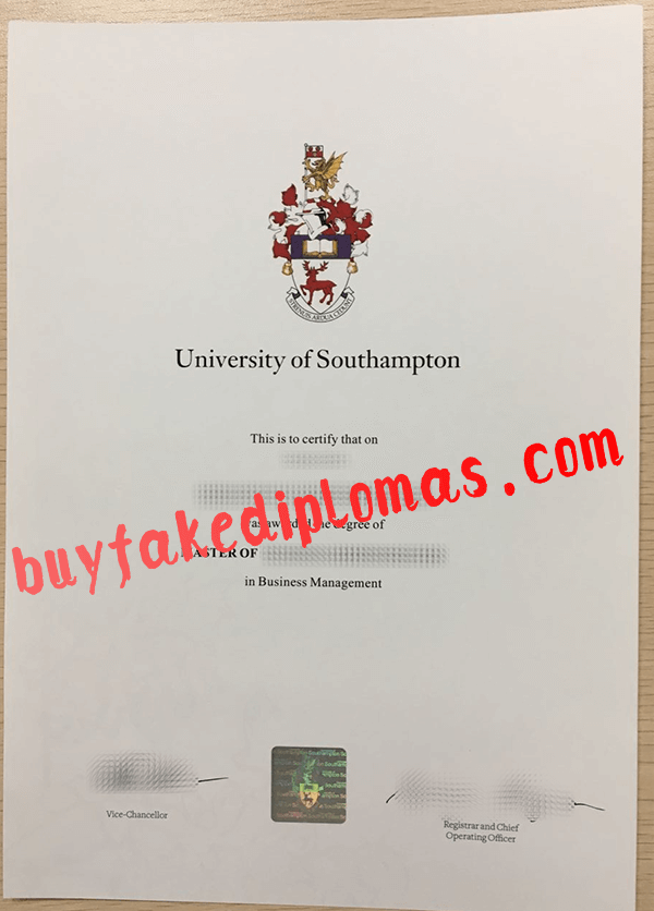 University of Southampton Diploma, Buy Fake University of Southampton Diploma