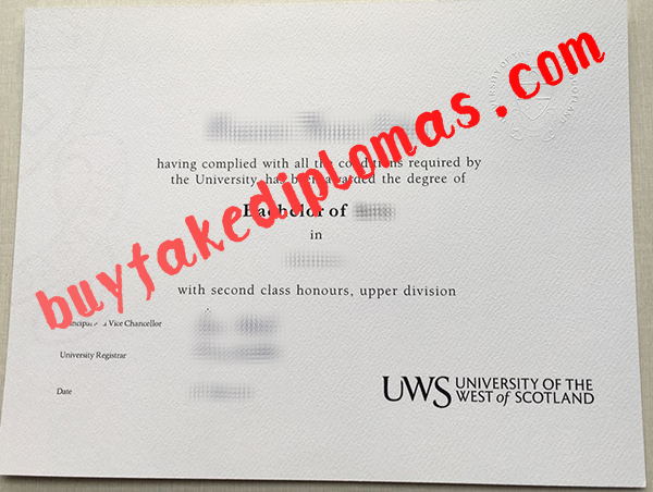 University of West of Scotland Diploma, Buy Fake University of West of Scotland Diploma
