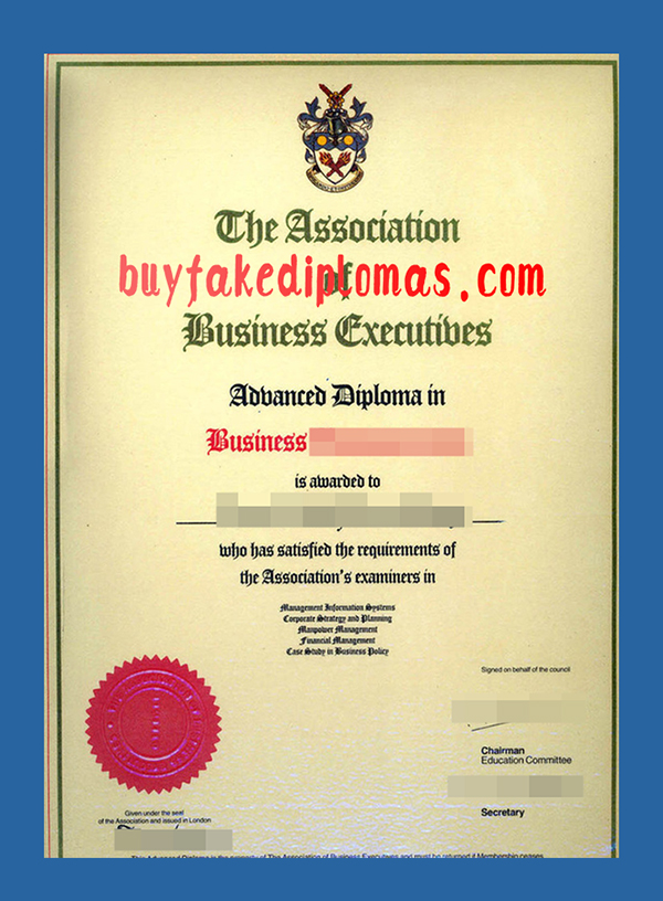 Association Business Executibes Certificate, Fake Association Business Executibes Certificate