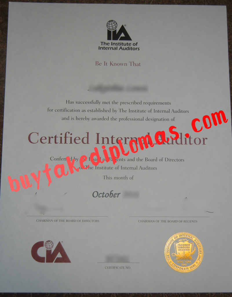 CIA Certificate, buy fake CIA Certificate