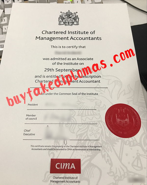 CIMA Certificate, buy fake CIMA Certificate