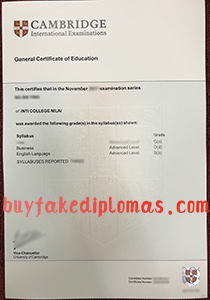 Cambridge International Examinations General Certificate of Education, buy fake Cambridge International Examinations General Certificate of Education