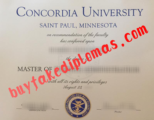 Concordia University Saint Paul Minnesotta Diploma, buy fake Concordia University Saint Paul Minnesotta Diploma
