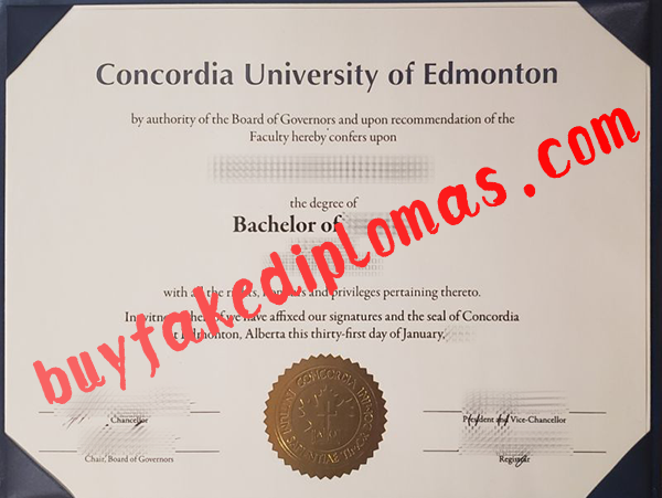 Concordia University of Edmonton Diploma, buy fake Concordia University of Edmonton Diploma