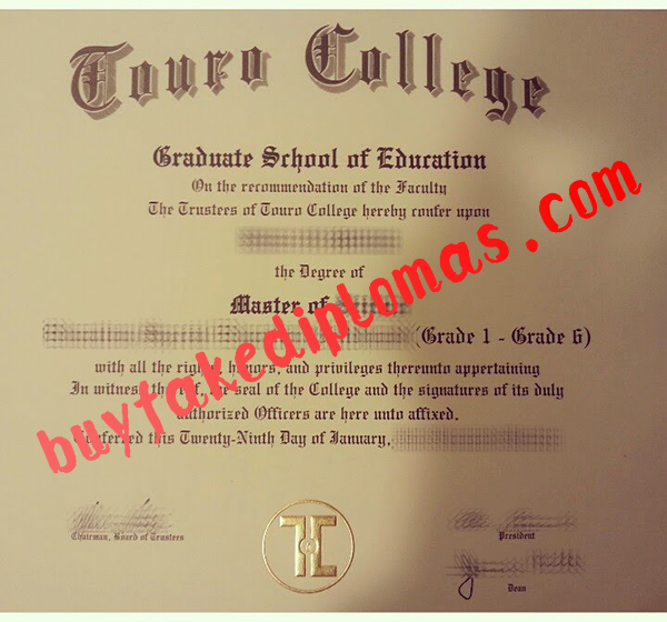 Touro College Diploma, buy fake Touro College Diploma