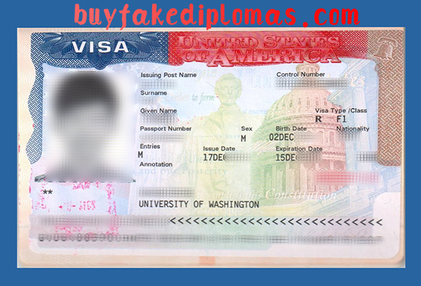 Fake VISA UNITED STATES OF AMERICA