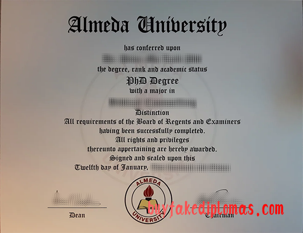 Almeda University Degree, Buy Fake Almeda University Degree