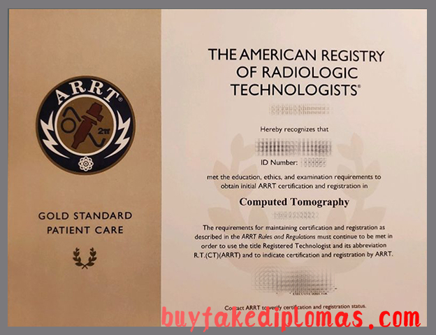 American Registry of Radiologic Technologists Certificate, Buy Fake American Registry of Radiologic Technologists Certificate