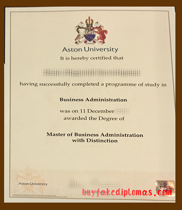 Aston University Degree, Buy Fake Aston University Degree