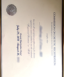 Commission On Dietetic Registration RD Certificate