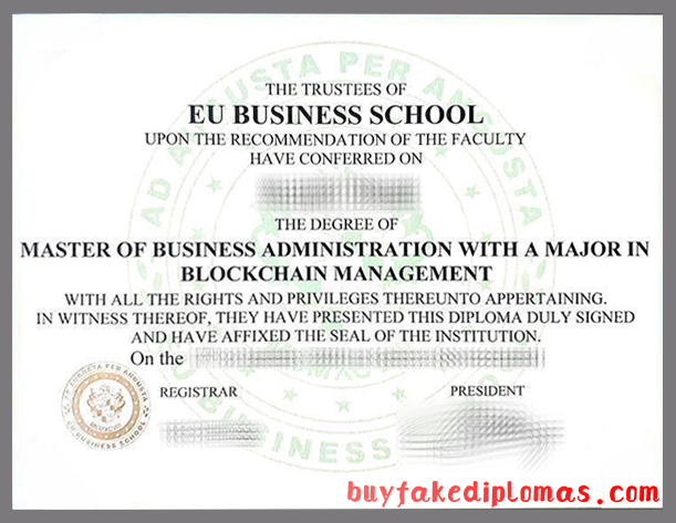 EU Business School Degree, Buy Fake EU Business School Degree