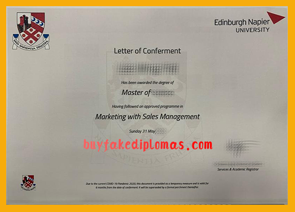 Edinburgh Napier University Degree, Buy Fake Edinburgh Napier University Degree