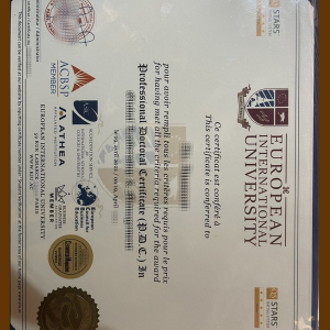 European International University Certificate, Buy Fake European International University Certificate