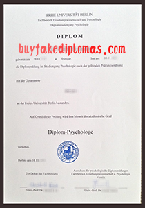 Freie Universität Berlin Diploma, Buy Fake Freie Universität Berlin Diploma