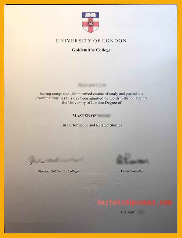Goldsmiths University of London Degree, Buy Fake Goldsmiths University of London Degree