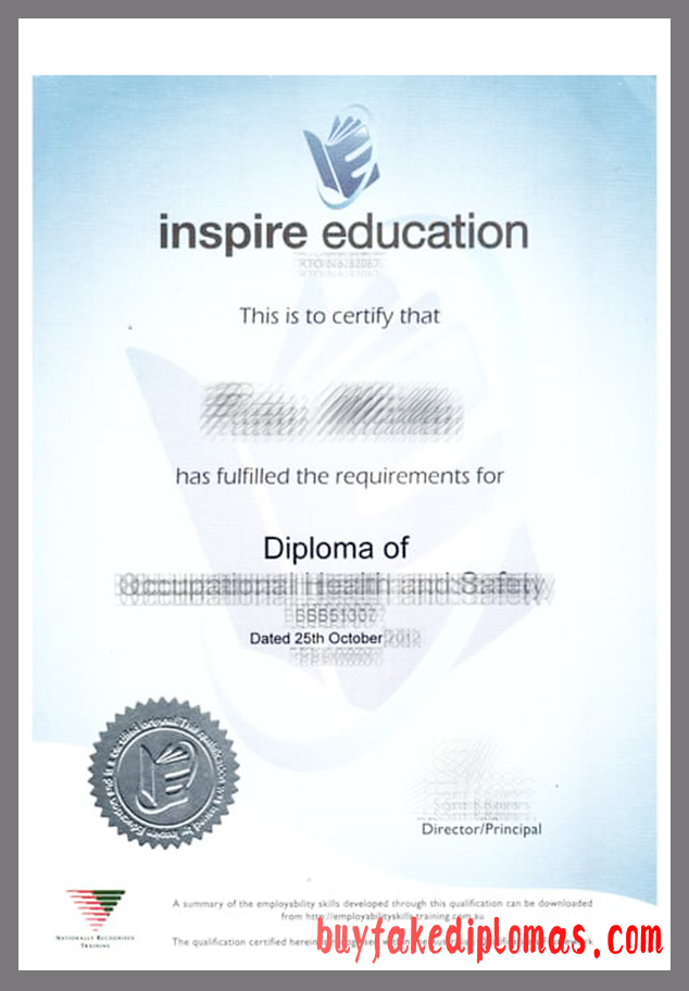 Inspire Education Diploma, Buy Fake Inspire Education Diploma