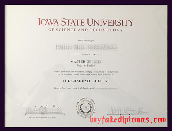 Fake Iowa State University Degree