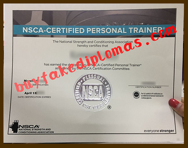 NSCA Certificate, Buy Fake NSCA Certificate