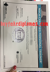 NSCA Certificate, Buy Fake NSCA Certificate
