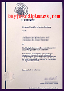 Otto-Friedrich-Universität Bamberg Degree, Buy Fake Otto-Friedrich-Universität Bamberg Degree