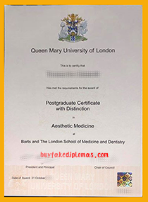 Queen Mary and Westfield College Certificate, Buy Fake Queen Mary and Westfield College Certificate