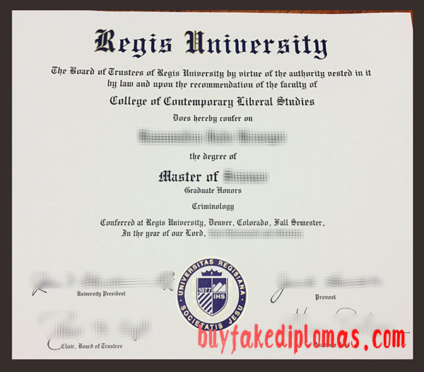 Regis University Degree, Buy Fake Regis University Degree