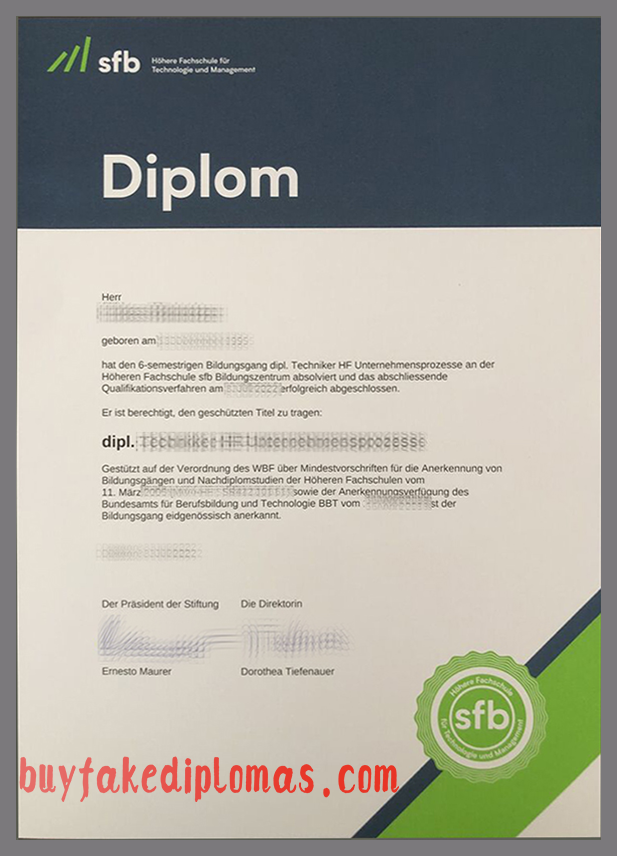 Sfb Bildungszentrum Diploma, Buy Fake Sfb Bildungszentrum Diploma