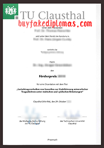 Clausthal University of Technology Degree, Buy Fake Clausthal University of Technology Degree