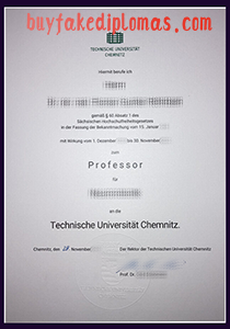 Technische Universität Chemnitz Certificate, Buy Fake Technische Universität Chemnitz Certificate