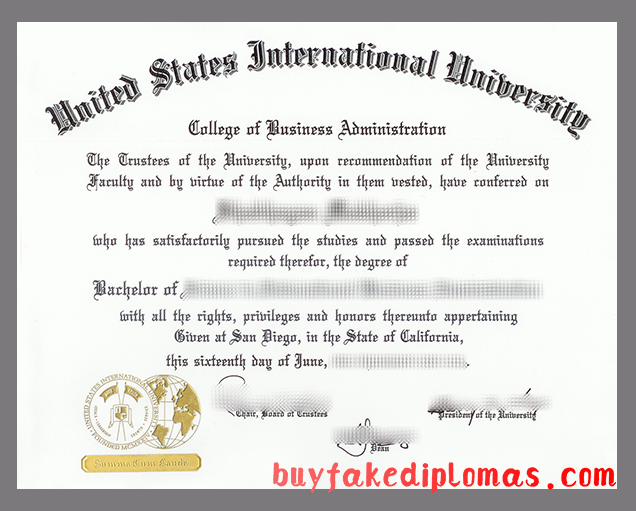 United States International University Degree, Buy Fake United States International University Degree