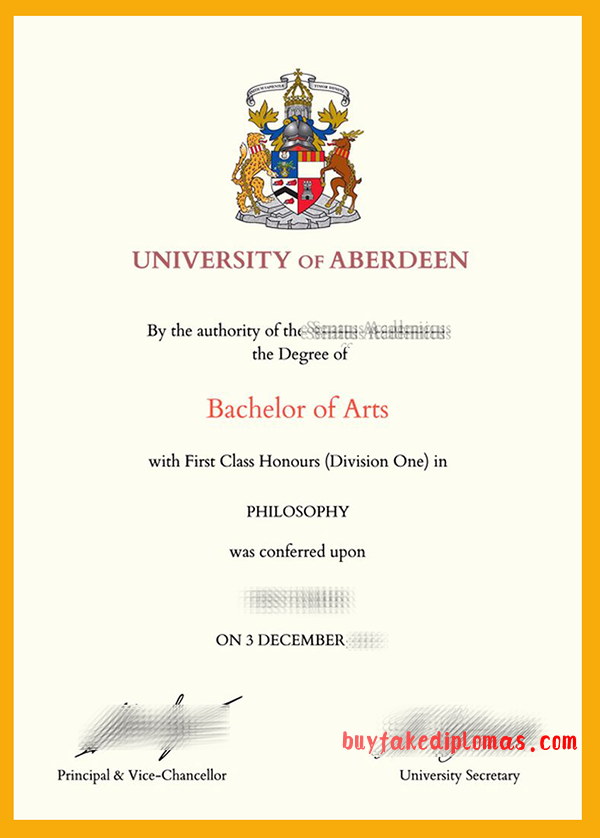 University of Aberdeen Degree, Buy Fake University of Aberdeen Degree