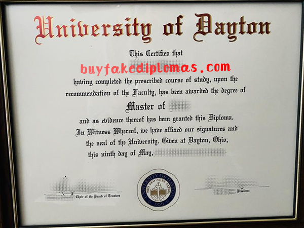 University of Dayton Diploma, Buy Fake University of Dayton Diploma