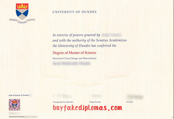 University of Dundee Degree, Buy Fake University of Dundee Degree