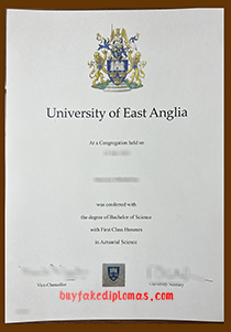 University of East Anglia Diploma, Buy Fake University of East Anglia Diploma