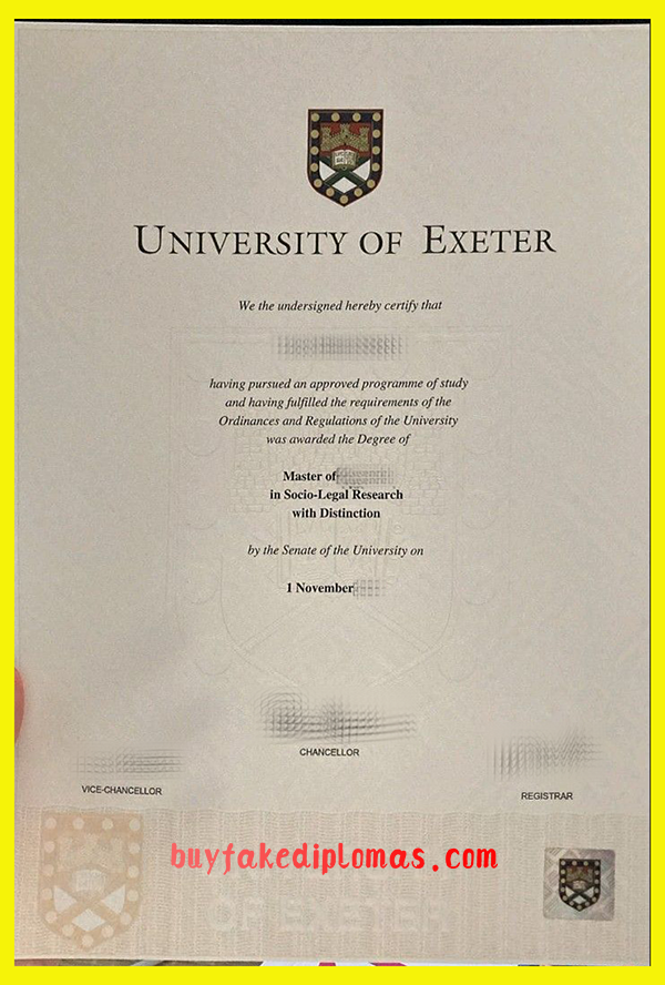 University of Exeter Degree, Buy Fake University of Exeter Degree