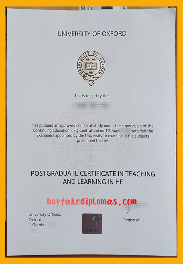 University of Oxford Certificate, Buy Fake University of Oxford Certificate