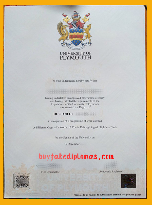 University of Plymouth Degree, Buy Fake University of Plymouth Degree