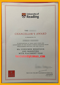 Fake University of Reading Certificate